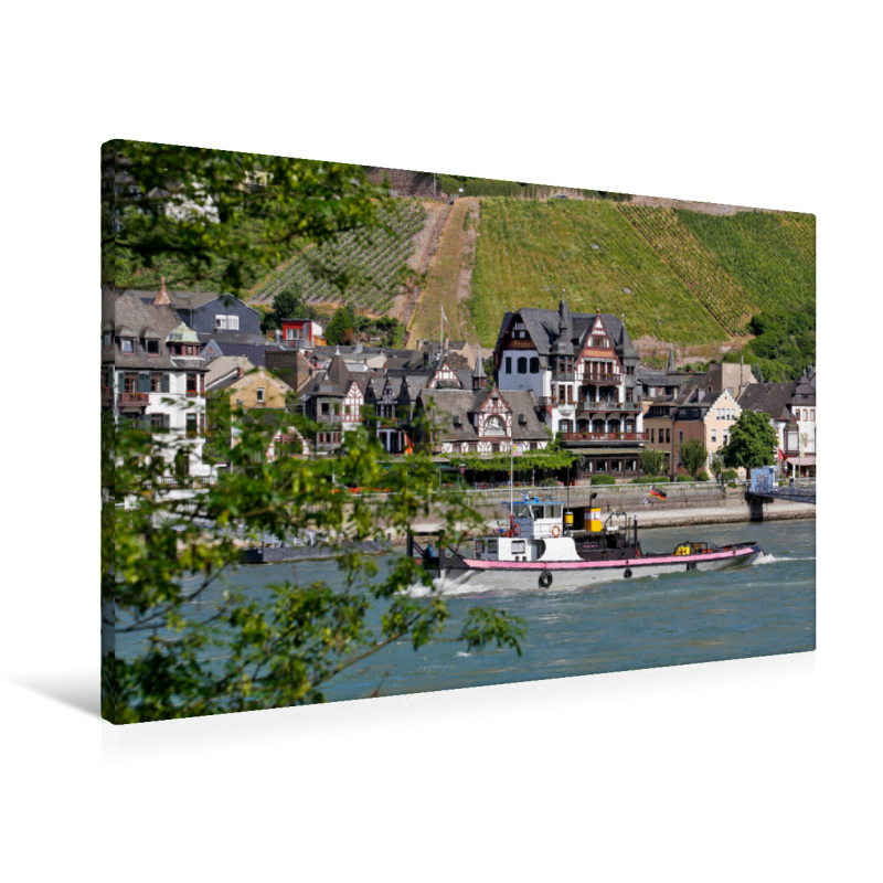 Ein Motiv aus dem Kalender Eine Reise im Rheingau vom Frankfurter Taxifahrer Petrus Bodenstaff (Premium Textil-Leinwand, Bild auf Keilrahmen)