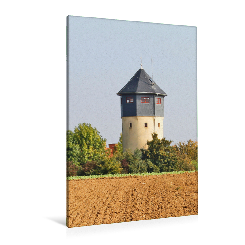 Wasserturm (Premium Textil-Leinwand, Bild auf Keilrahmen)