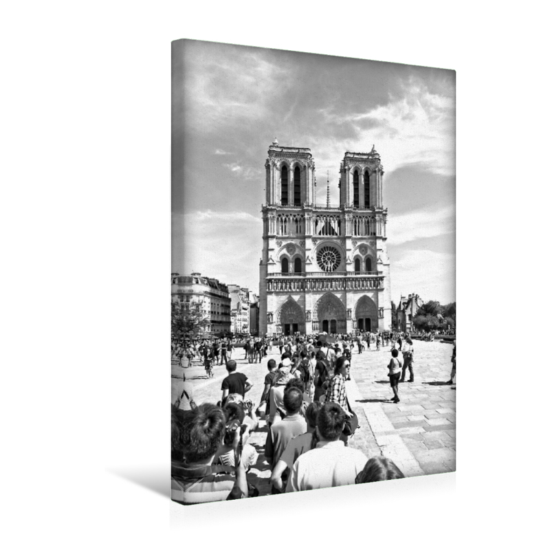 Notre Dame (Premium Textil-Leinwand, Bild auf Keilrahmen)
