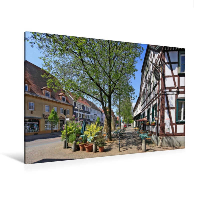 Ein Motiv aus dem Kalender Groß Umstadt vom Frankfurter Taxifahrer (Premium Textil-Leinwand, Bild auf Keilrahmen)