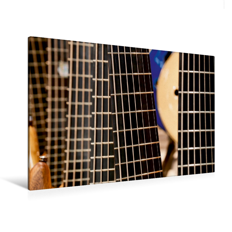 Gitarre (Premium Textil-Leinwand, Bild auf Keilrahmen)